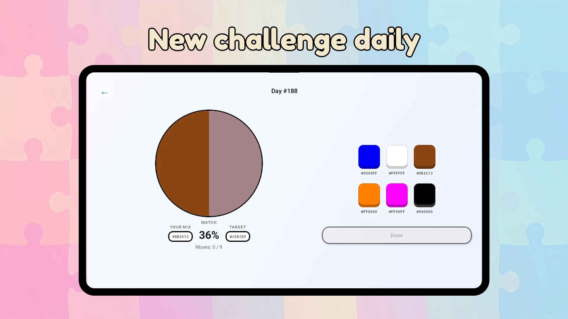 Hex Mixer: Color Mixing Puzzle screenshot