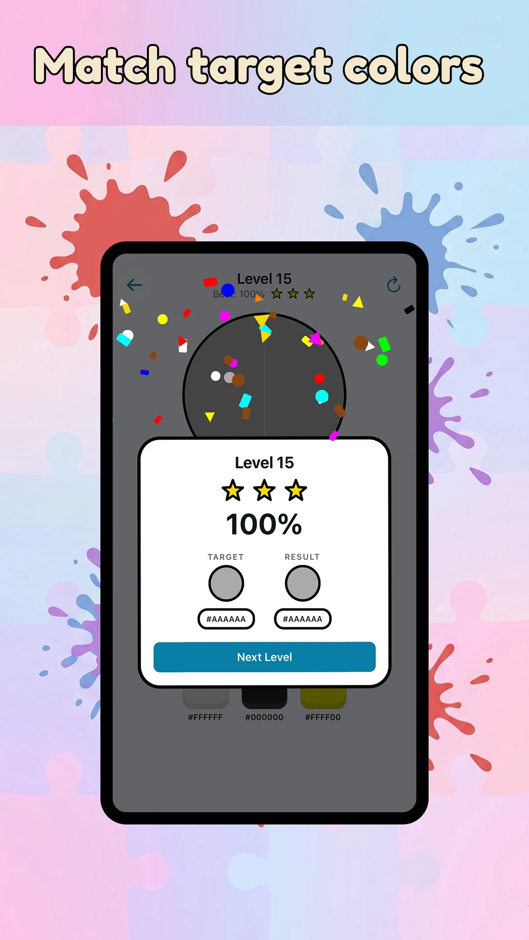 Hex Mixer: Color Mixing Puzzle screenshot