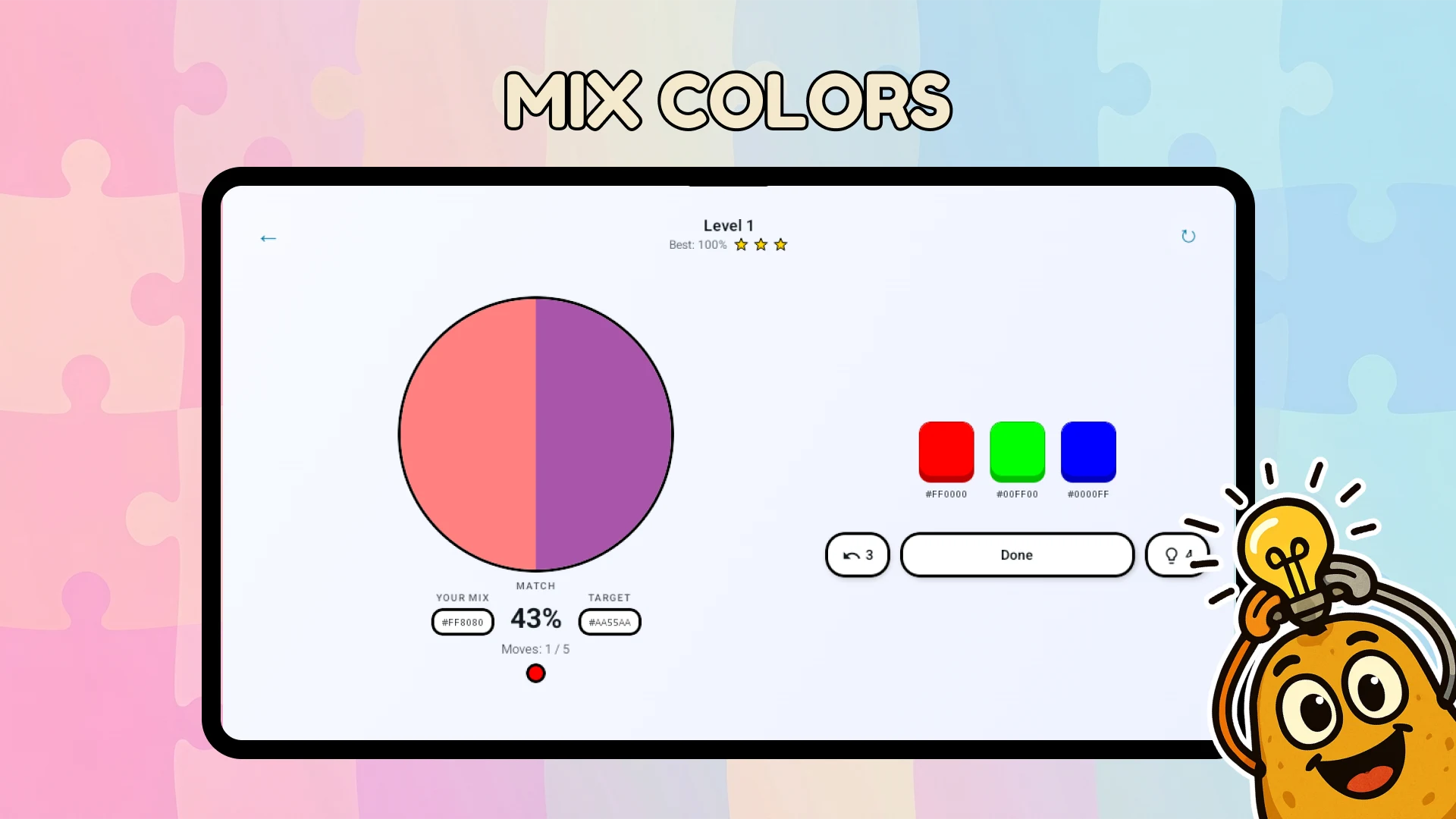 Hex Mixer: Color Mixing Puzzle screenshot